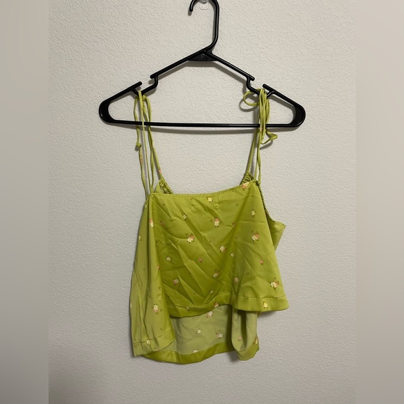 Urban Outfitters Crop Top Floral, Size Large, Tank Top - Picture 6 of 7